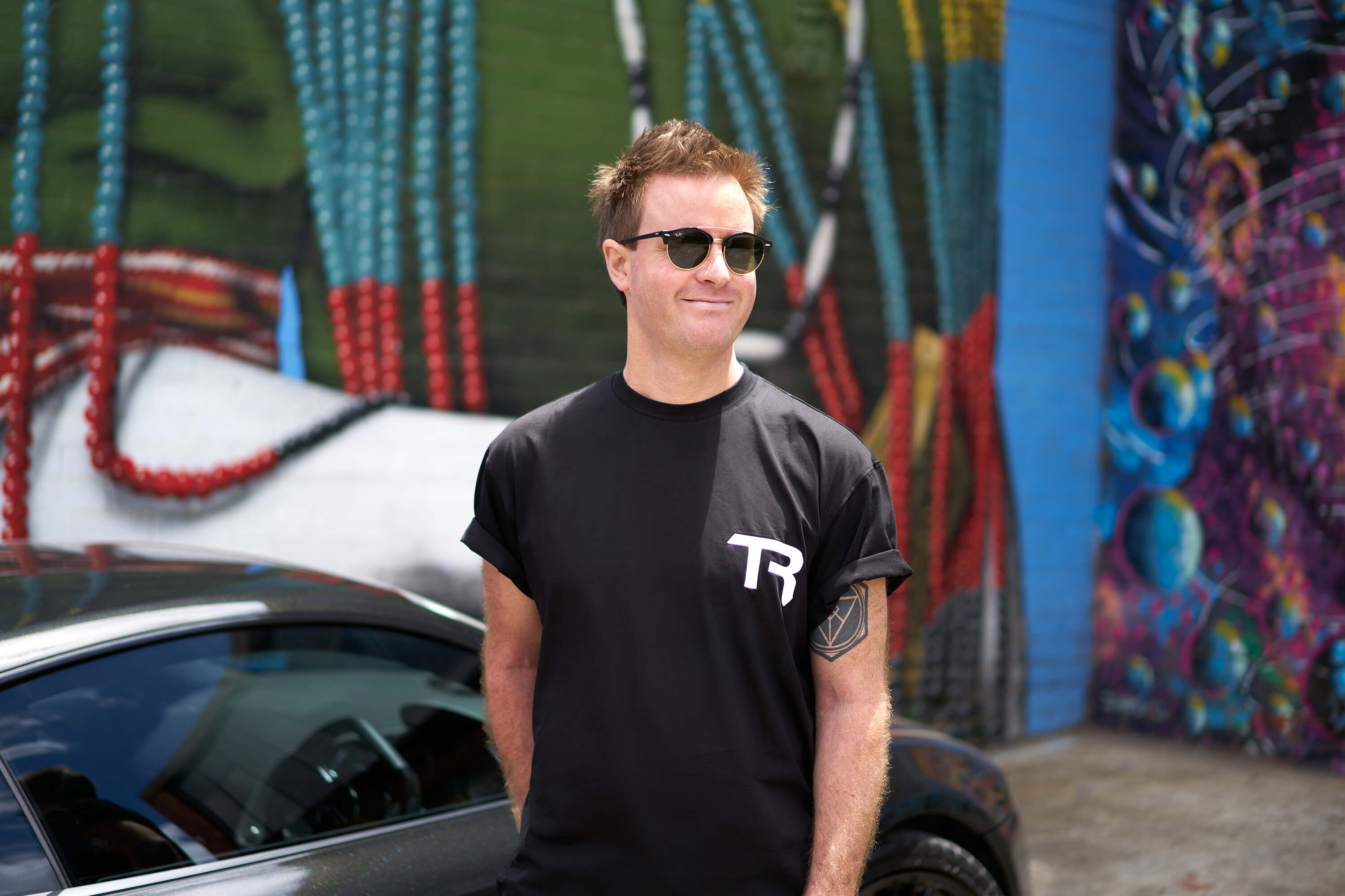 trak-racer-tr-monogramm-baumwoll-t-shirt-schwarz-relaxed-fit image 7
