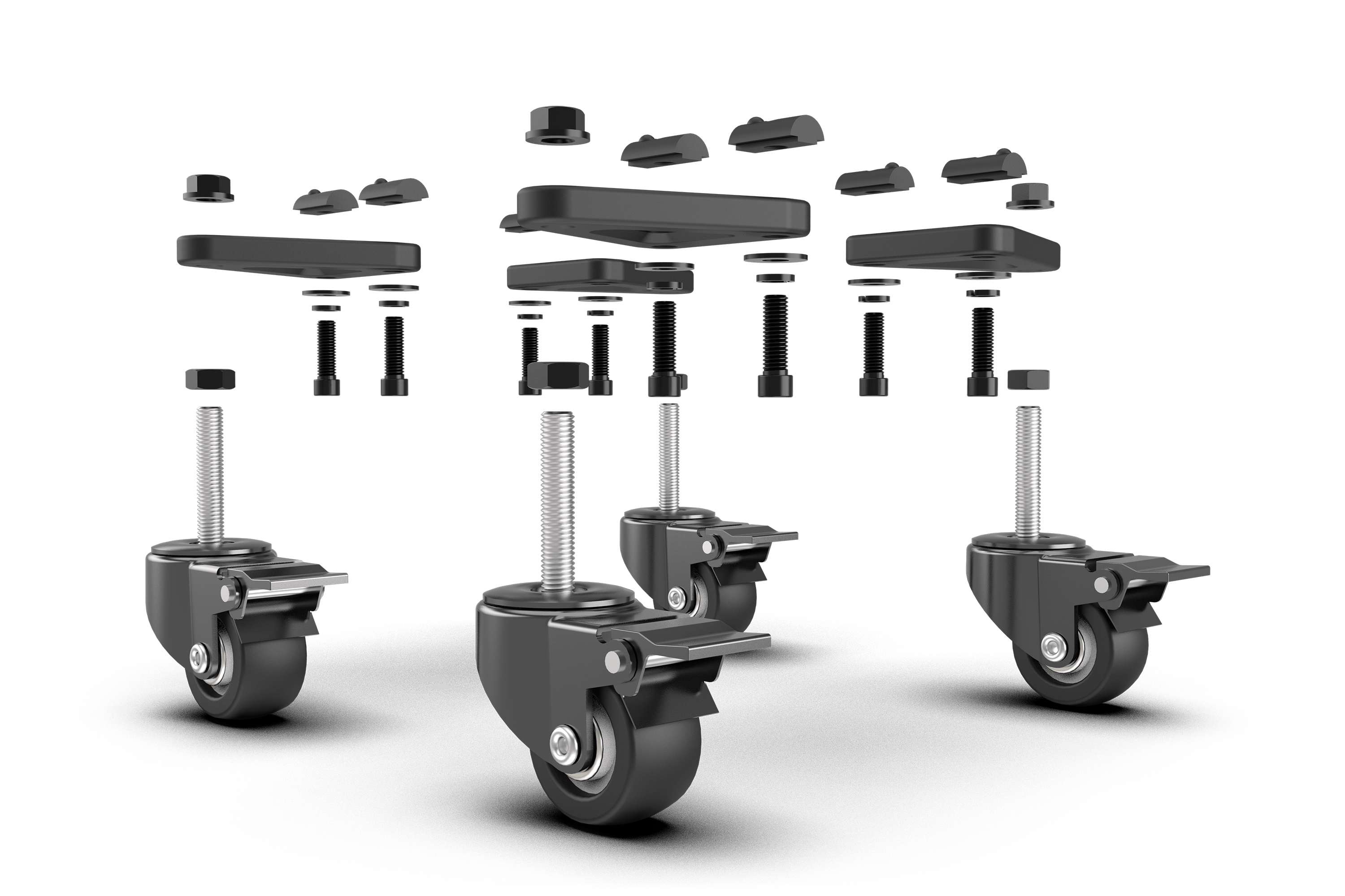 trak-racer-commercial-grade-caster-wheels-mit-bremse-rollen-set-4-st-ck image 2