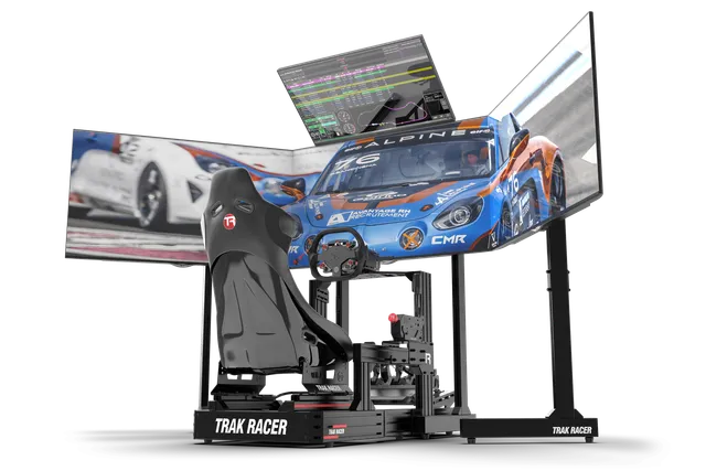 trak-racer-freistehender-quad-monitorst-nder-f-r-3x-55-45-overhead-mit-st-tzbein image 1