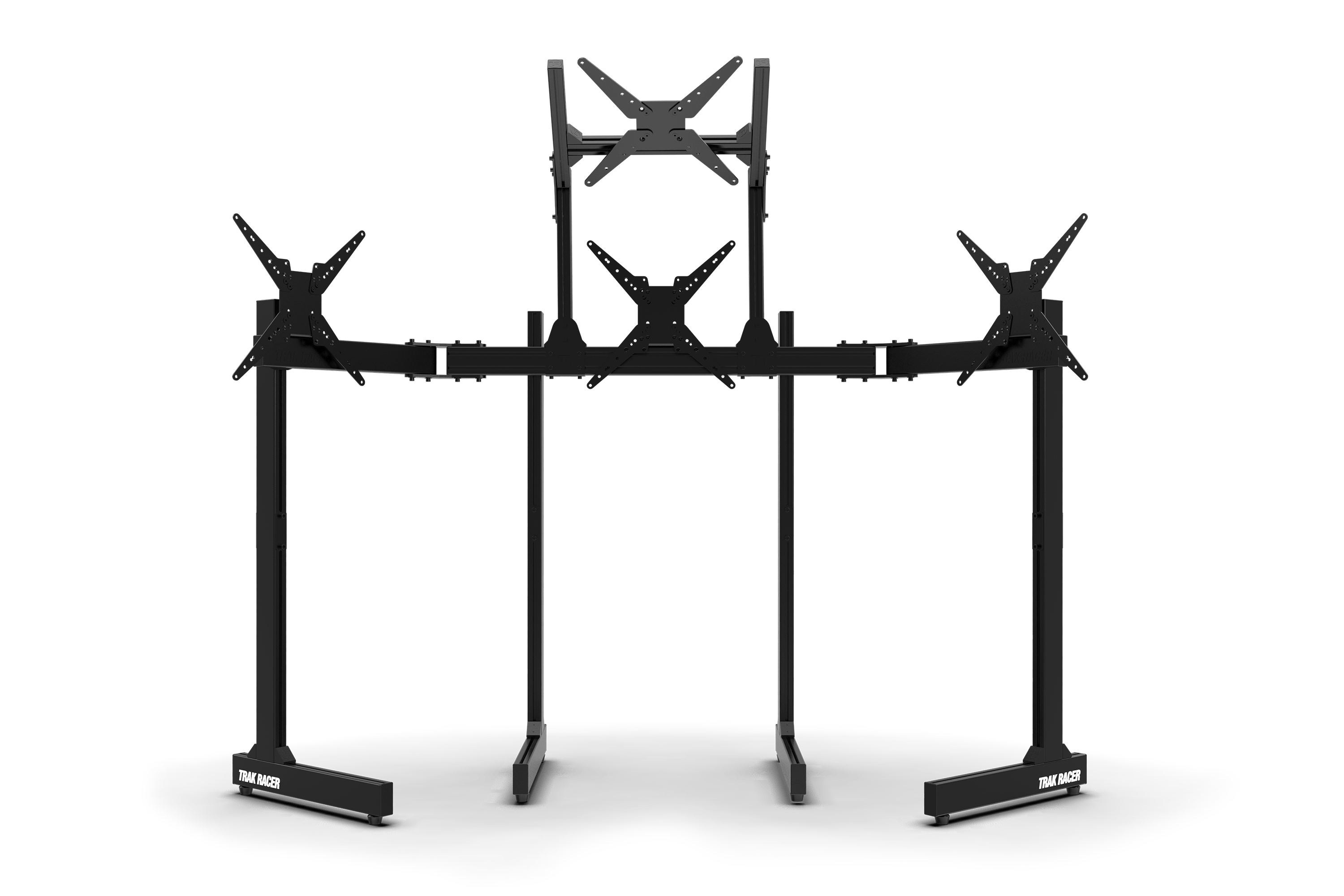 trak-racer-freistehender-quad-monitorst-nder-f-r-3x-55-45-overhead-mit-st-tzbein image 2