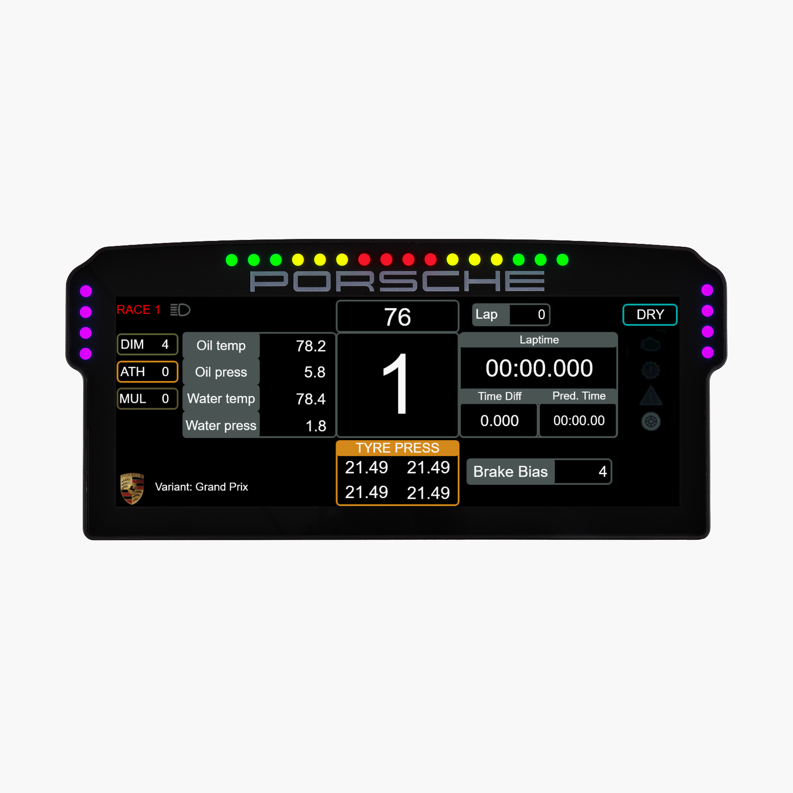 grid-porsche-911-gt3-cup-dashboard-display-unit-10-3-zoll-ddu image 2