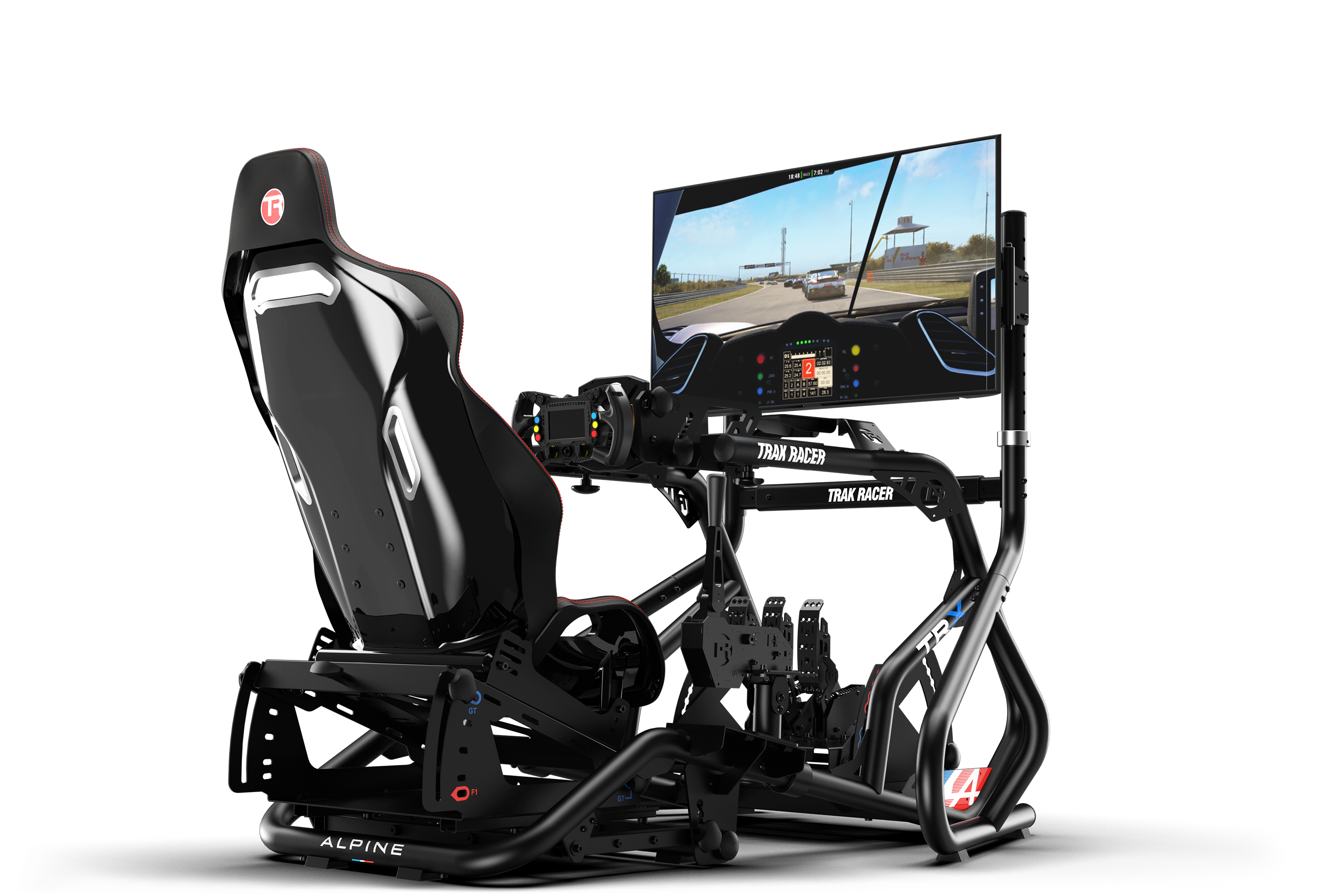 trak-racer-freestanding-single-monitor-stand-f-r-bis-zu-80-zoll-display image 1