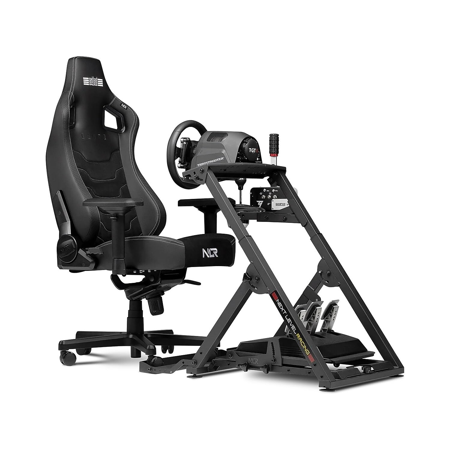 next-level-racing-elite-gaming-chair-black-leather-suede-edition-gaming-sitz image 8