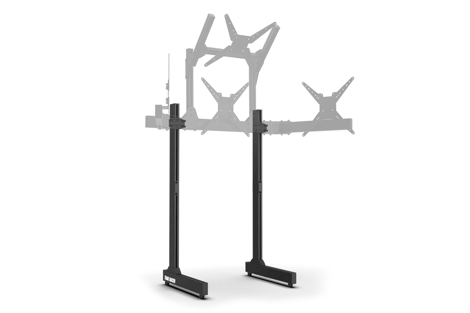 trak-racer-freistehende-monitorstand-f-e-bein-st-tzkit-mit-bodenschonern image 1