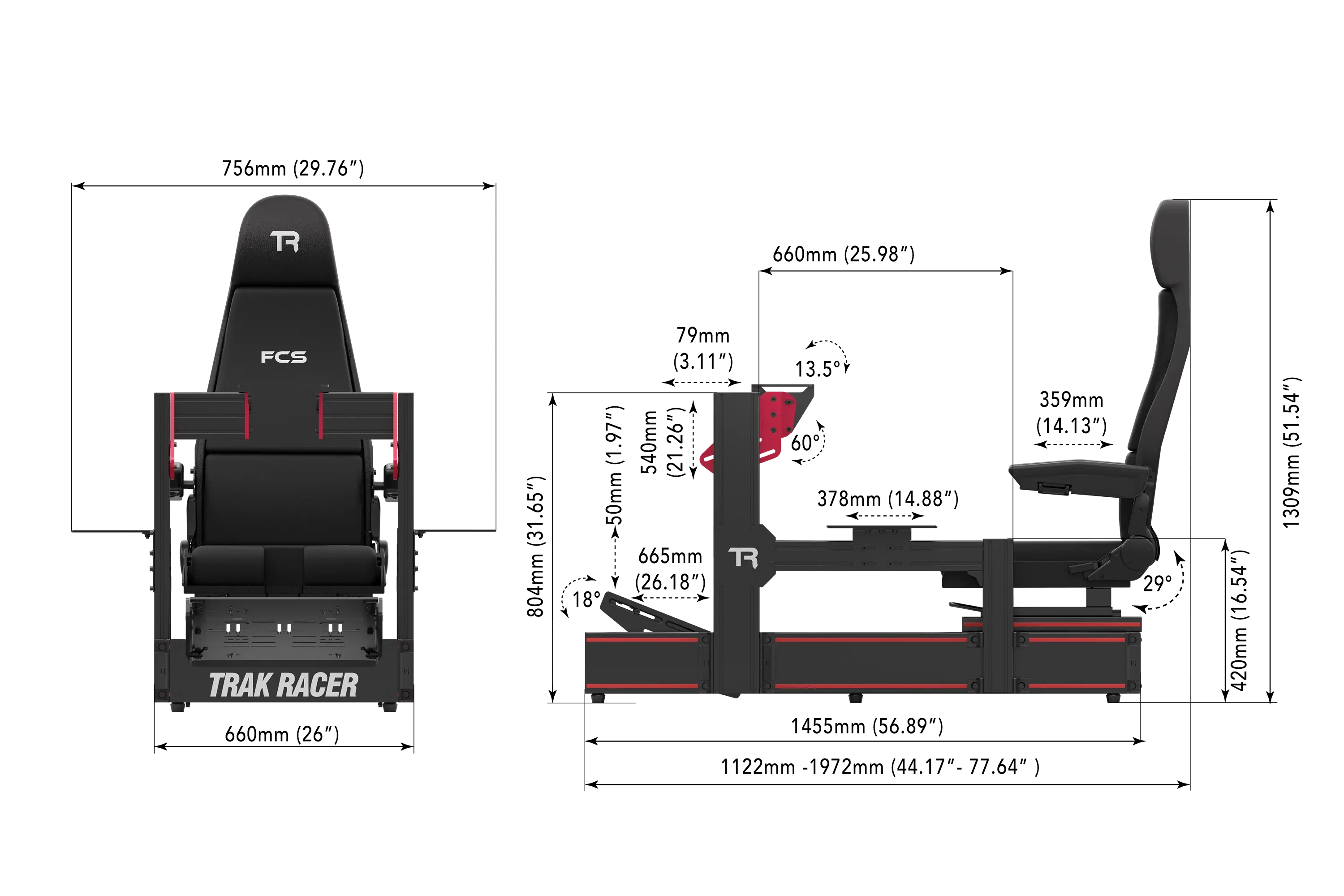 trak-racer-tr160-flight-cockpit-mit-flight-seat-alu-profil-simulator image 7