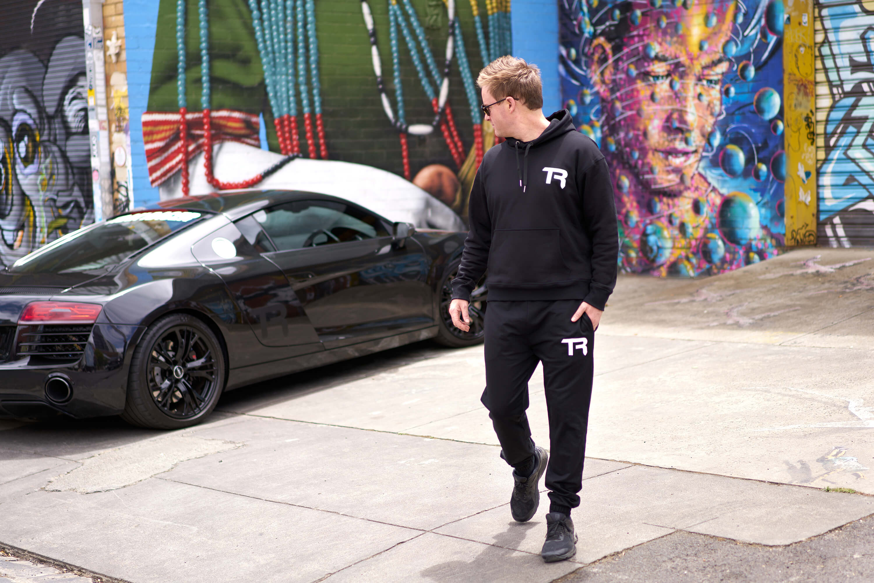trak-racer-tr-monogrammed-cotton-hoodie-kapuzenpullover-schwarz image 2