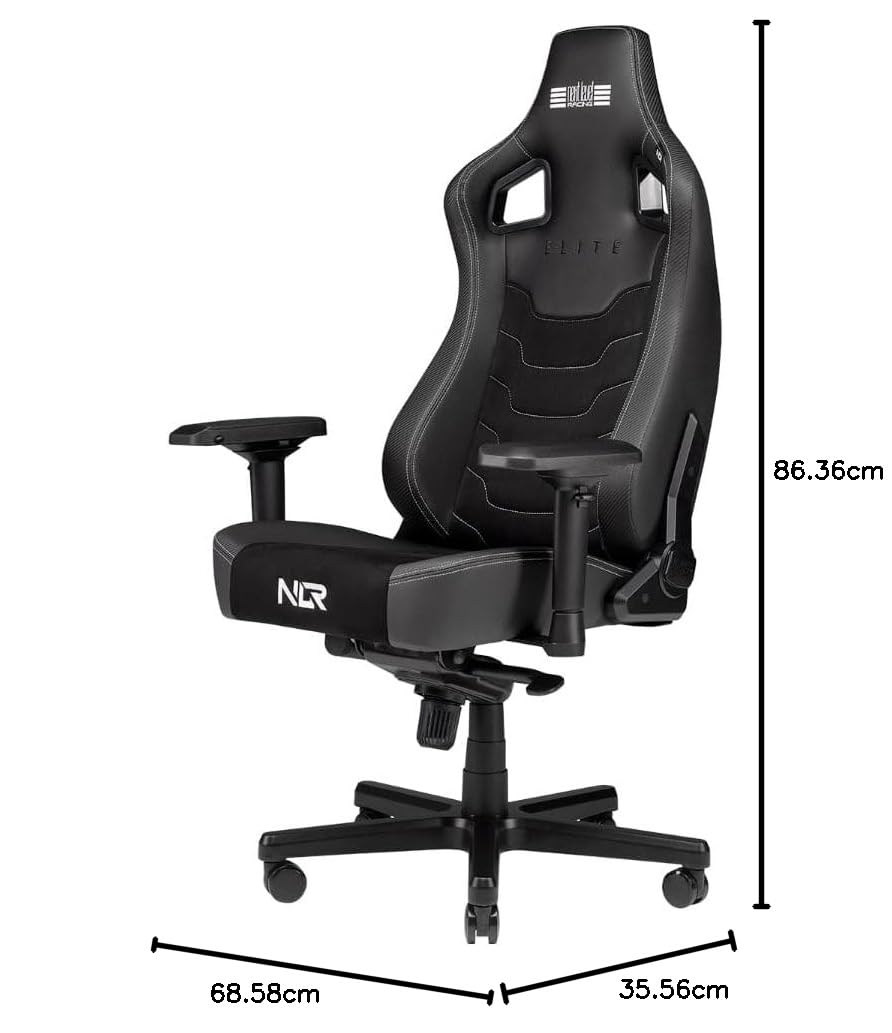 next-level-racing-elite-gaming-chair-black-leather-suede-edition-gaming-sitz image 2