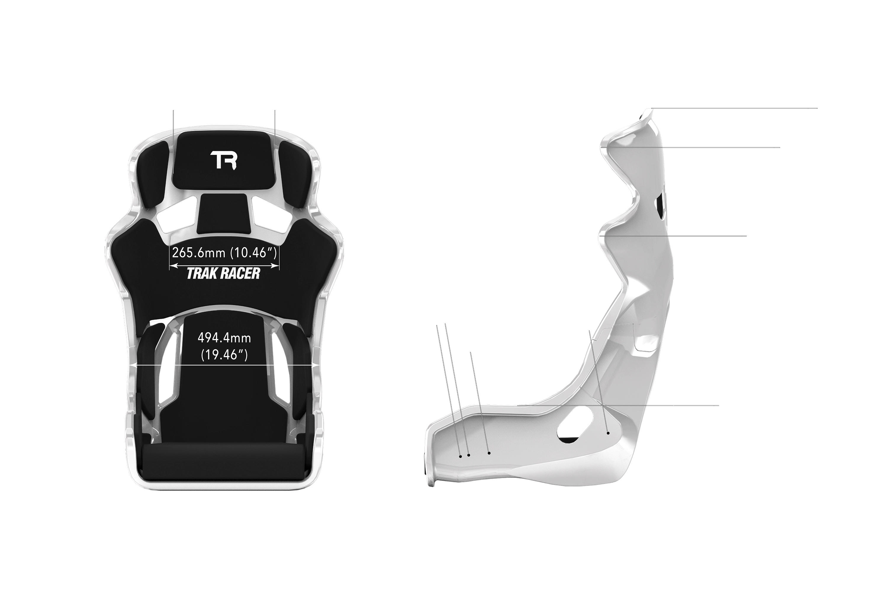 trak-racer-trs-tr-series-gt-pro-racing-bucket-seat-fiberglas-grau-fixer-schalens image 7
