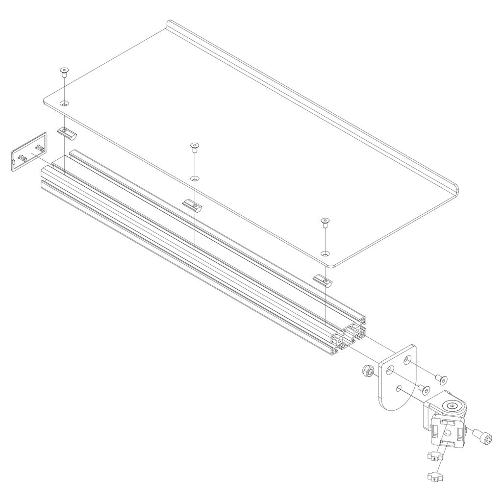 sim-lab-keyboard-tray-tastaturablage-500-x-200-mm-links-rechts-schwenkbar image 3