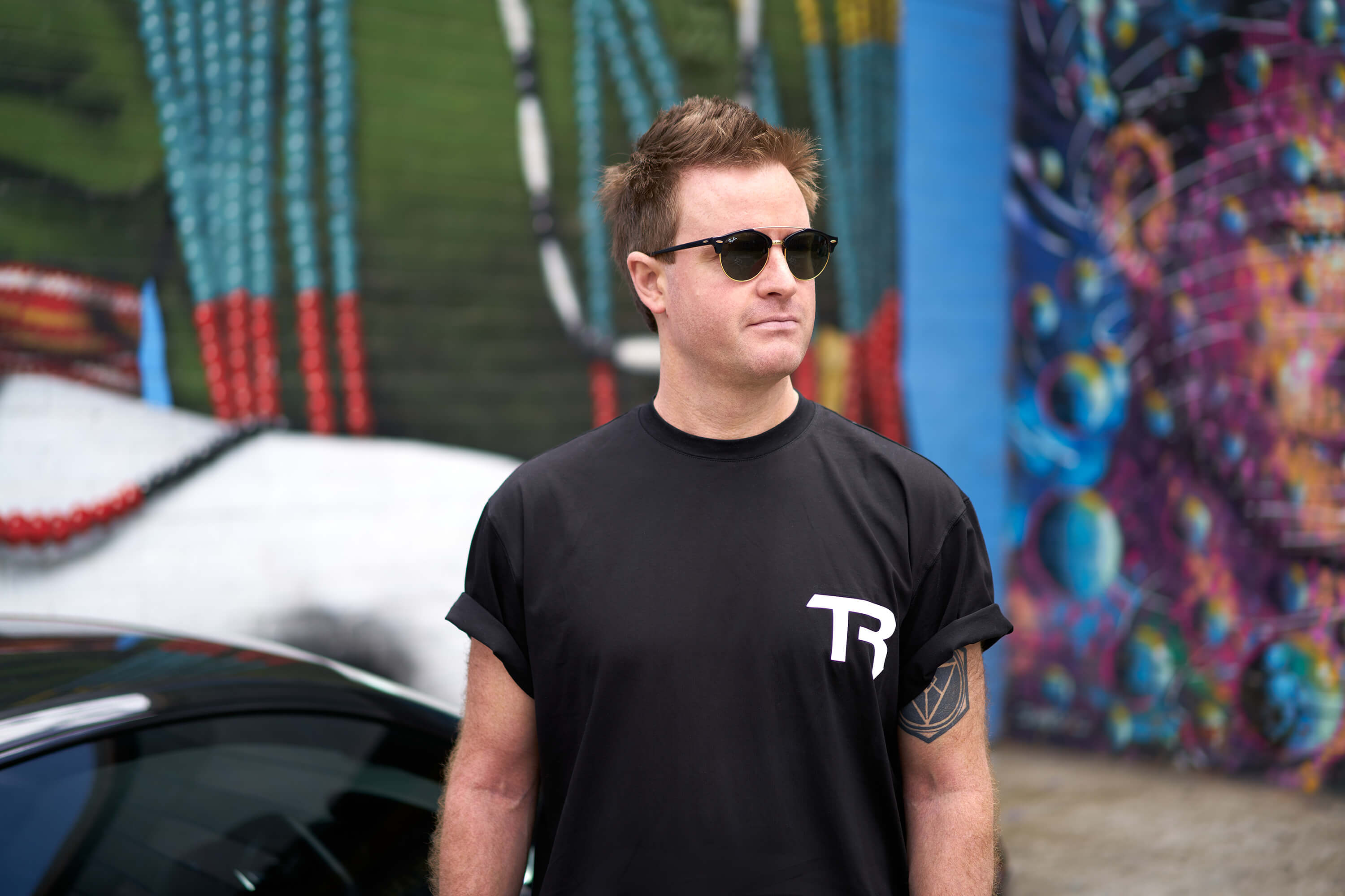 trak-racer-tr-monogramm-baumwoll-t-shirt-schwarz-relaxed-fit image 5