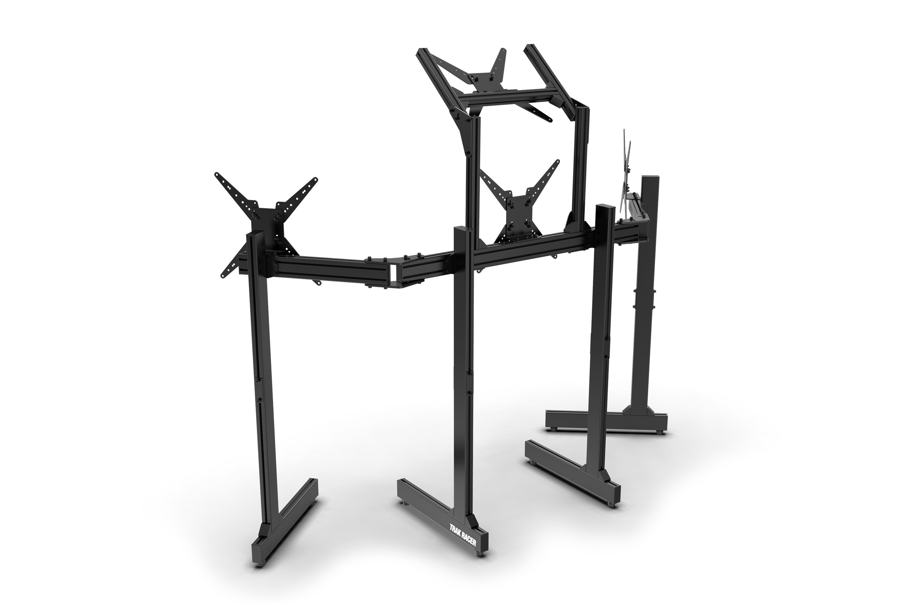 trak-racer-freistehender-quad-monitorst-nder-f-r-3x-55-45-overhead-mit-st-tzbein image 6