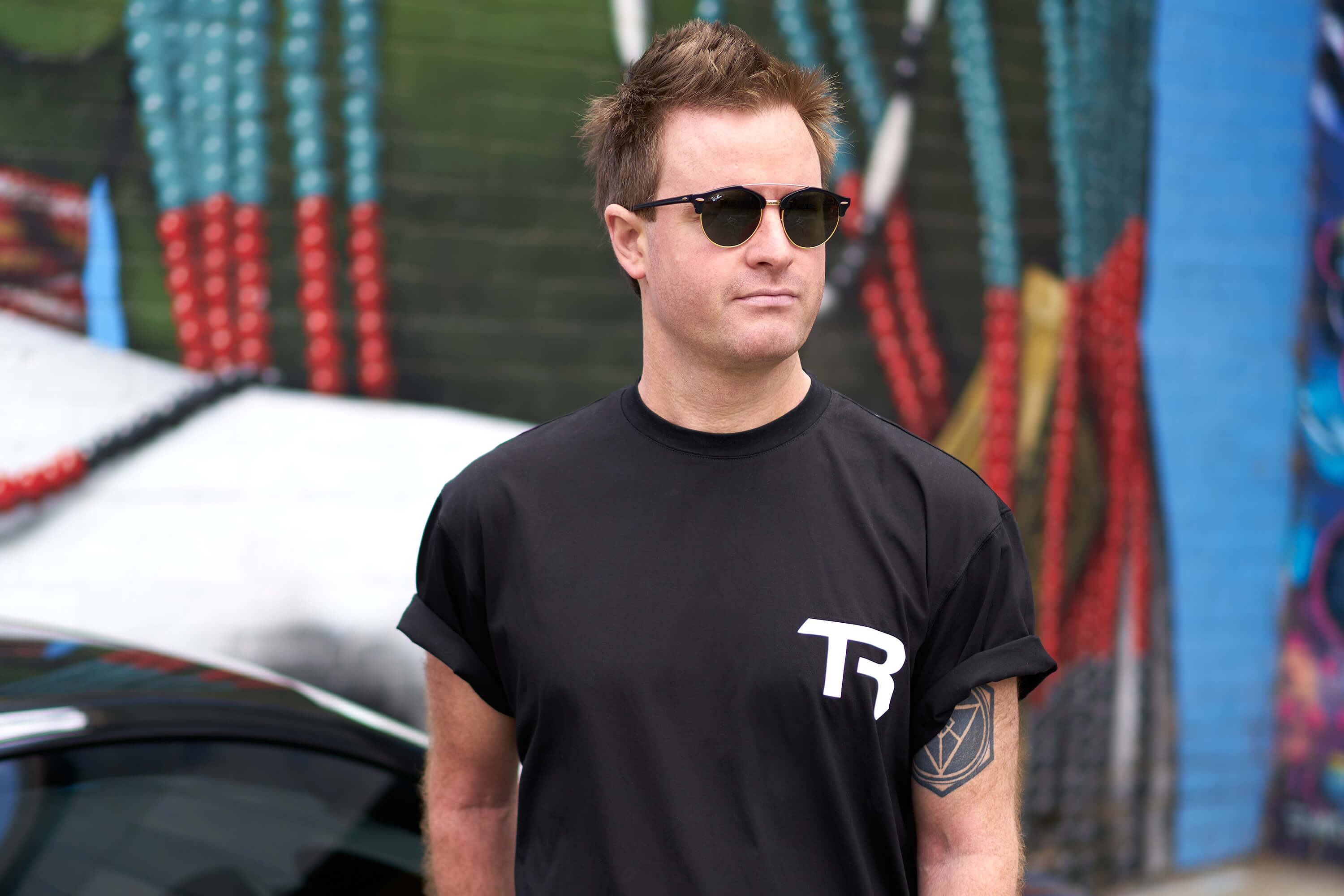 trak-racer-tr-monogramm-baumwoll-t-shirt-schwarz-relaxed-fit image 6