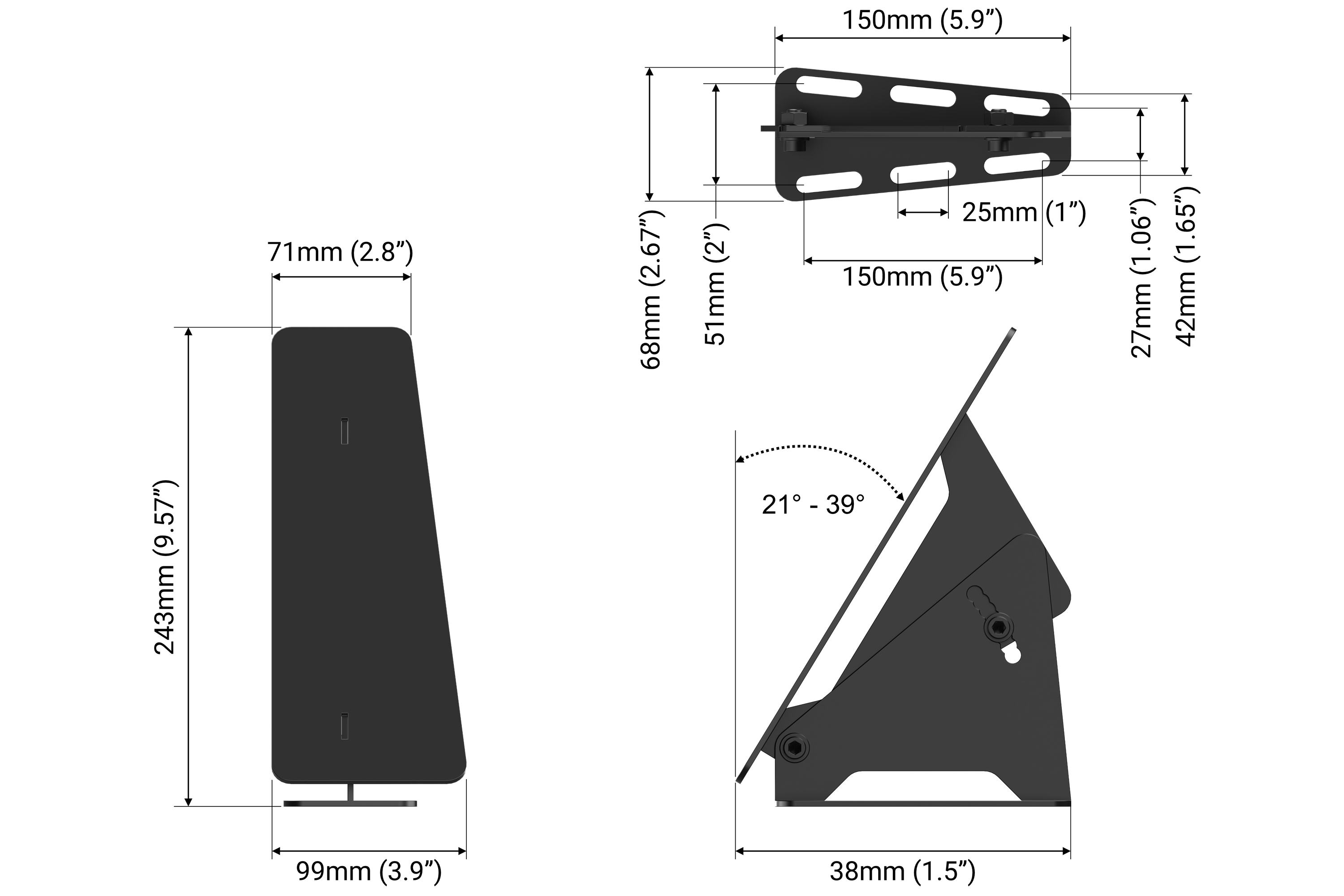 trak-racer-universal-sim-racing-footrest-fu-st-tze-links-f-r-extrusion-und-pedal image 4