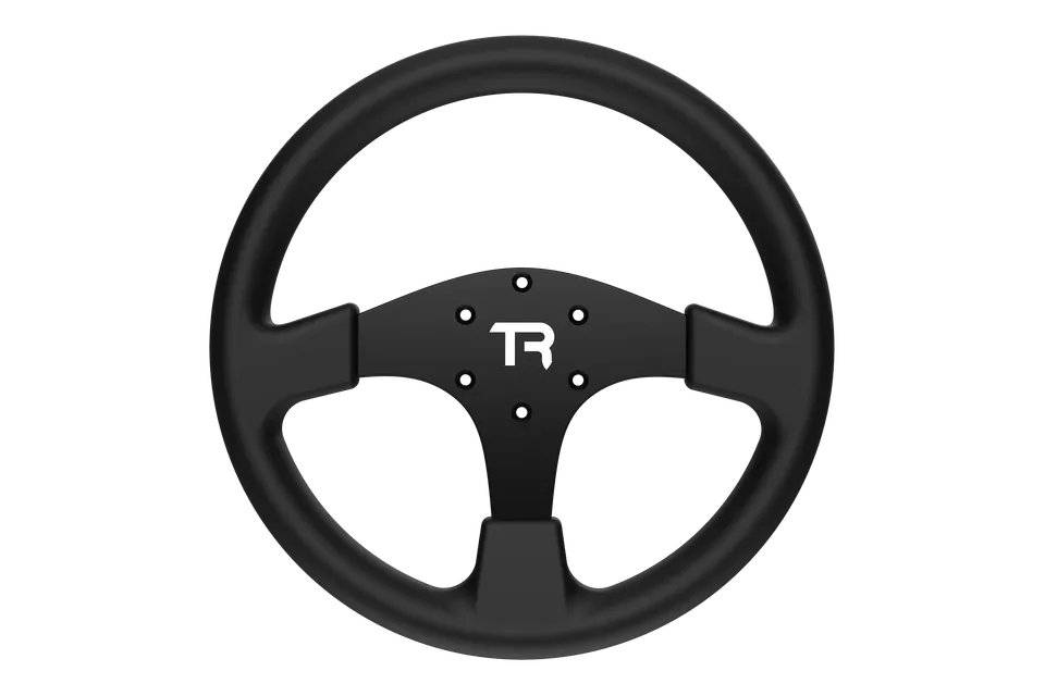 trak-racer-330mm-13-round-sim-racing-wheel-aluminium-mit-silicon-griffen image 1