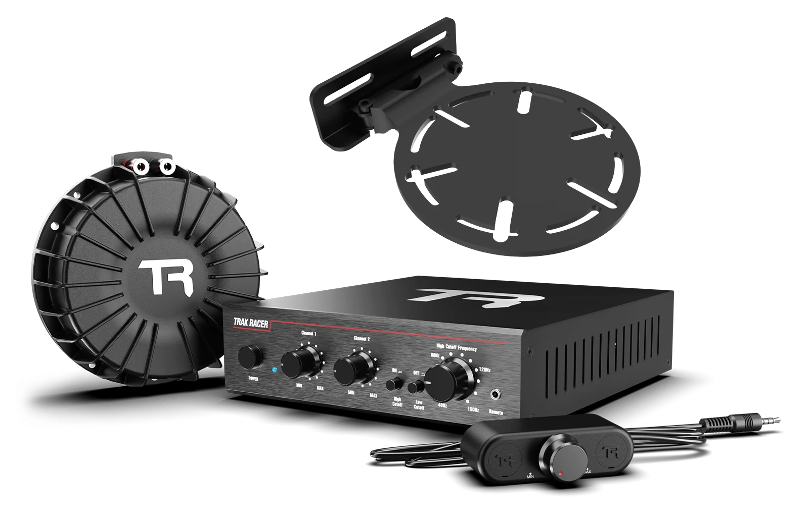trak-racer-v2-pro-2ch-200w-class-d-verst-rker-bass-shaker-kit-mit-rig-mount image 1